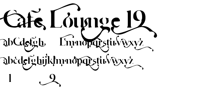 Cafe Lounge 19 font